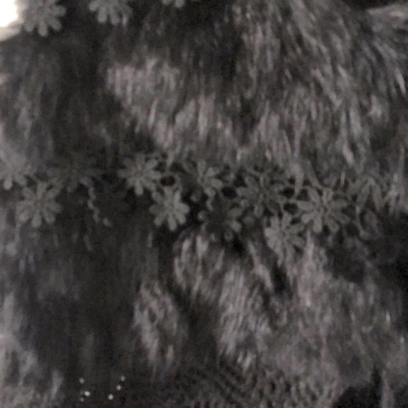 Jack and Jinger black fur sweater vest Sz S - Picture 3 of 7